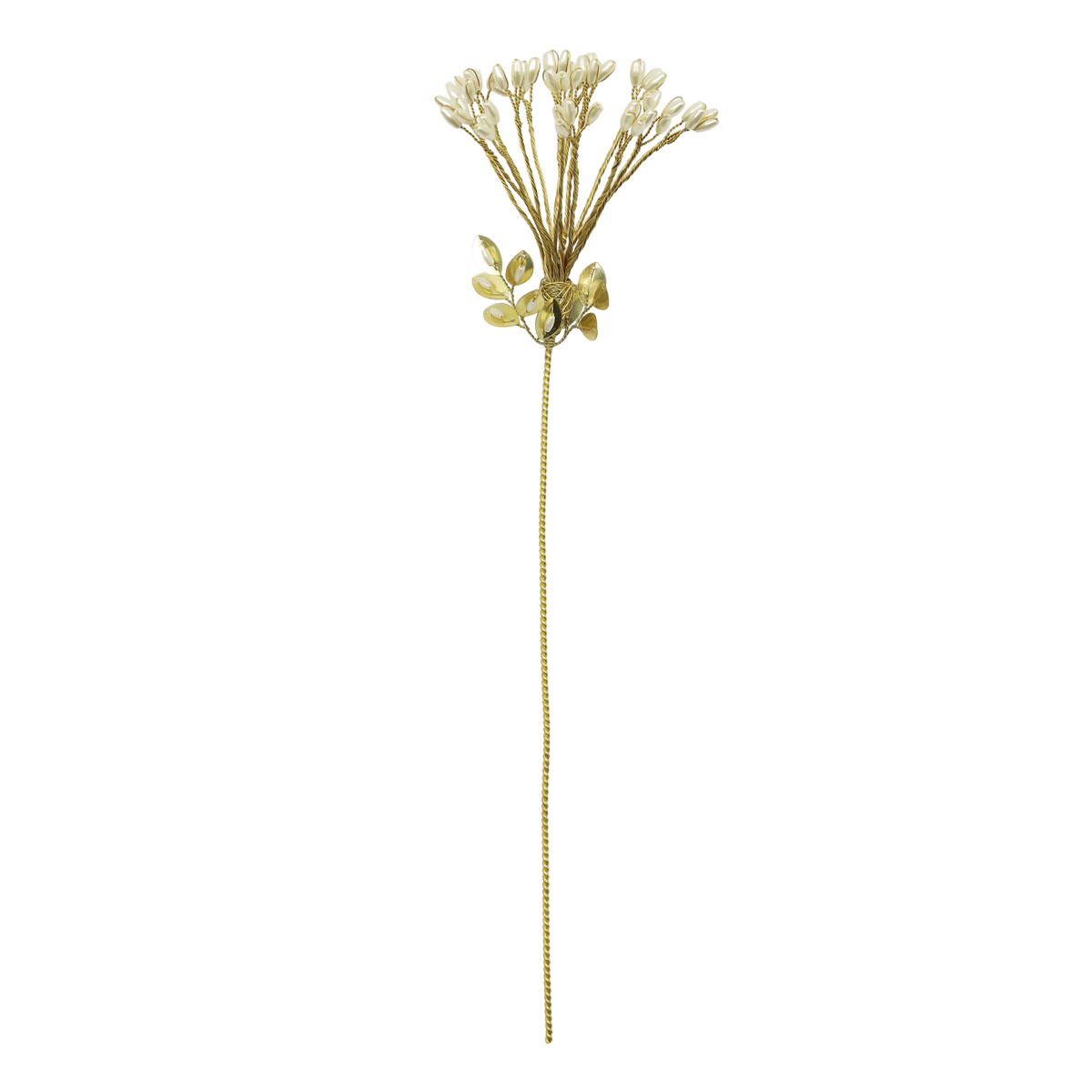 Chic Antique – Blume mit Perlen am Stiel – H36 cm – Creme