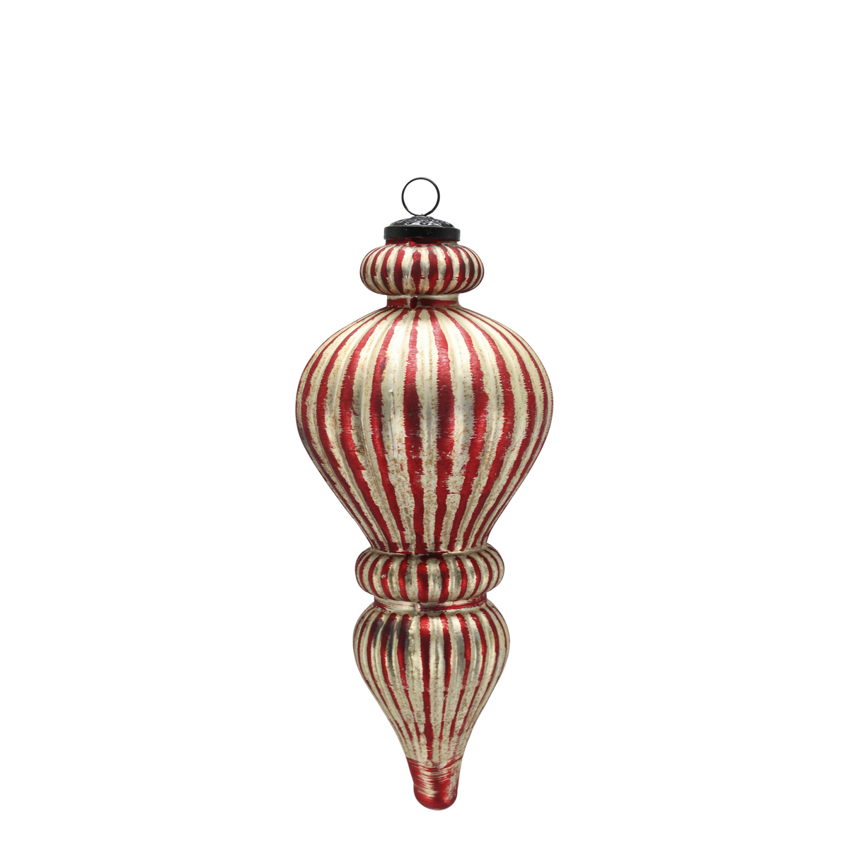 Chic Antique – Ornament – H30/Ø13 cm – Kirschrot und Champagner, klein