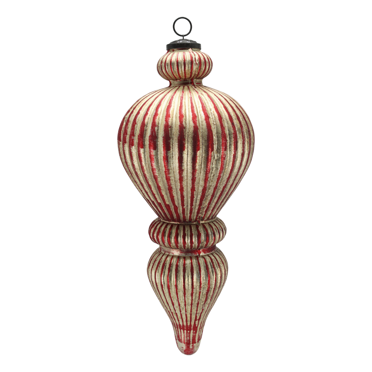 Chic Antique – Ornament – H42/Ø17 cm – Kirschrot und Champagner, groß
