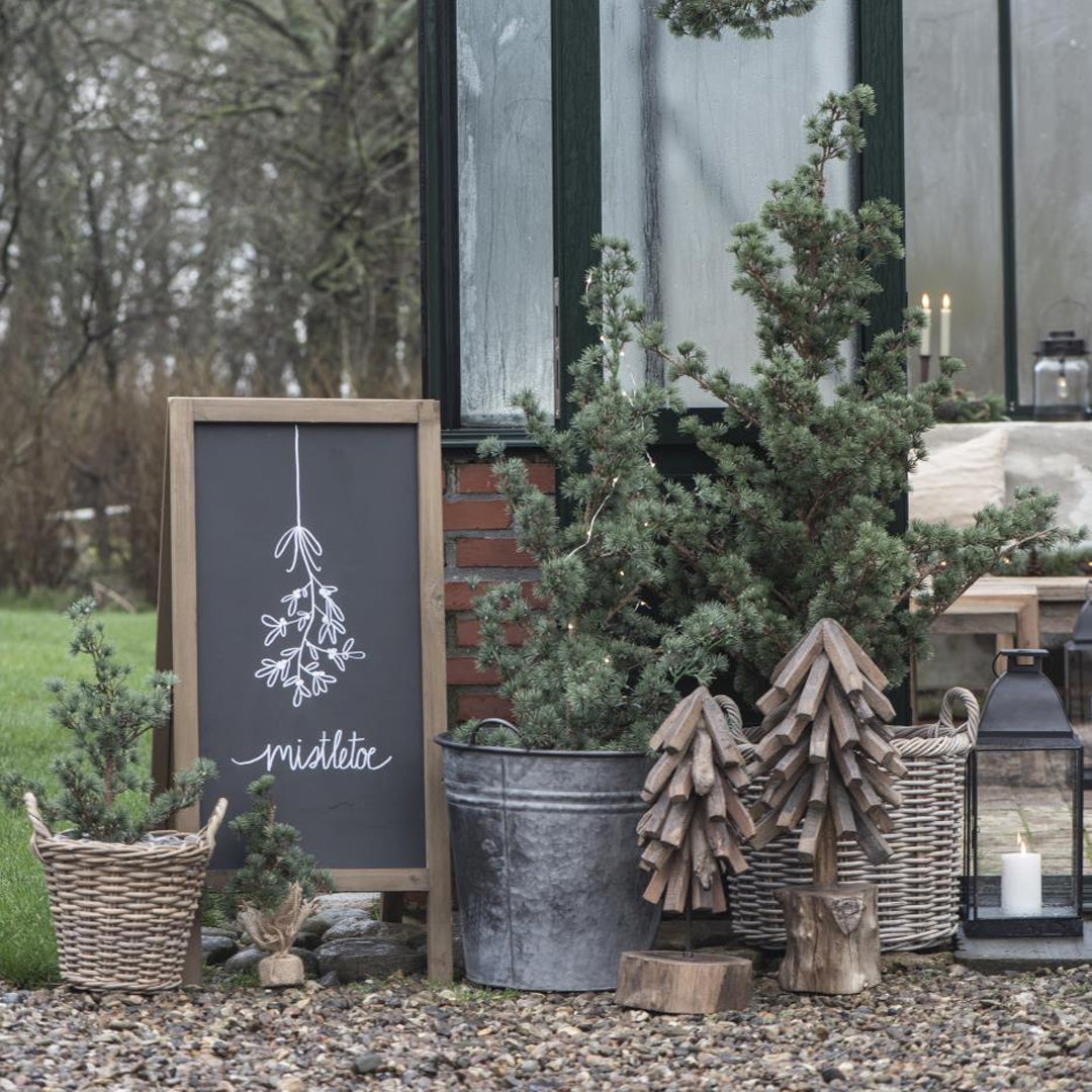 Ib Laursen - A-Schild Holzrahmen mit Kreidetafel beidseitig