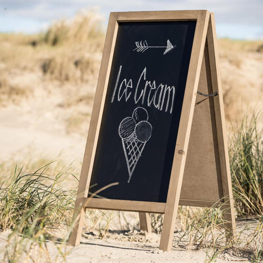 Ib Laursen - A-Schild Holzrahmen mit Kreidetafel beidseitig