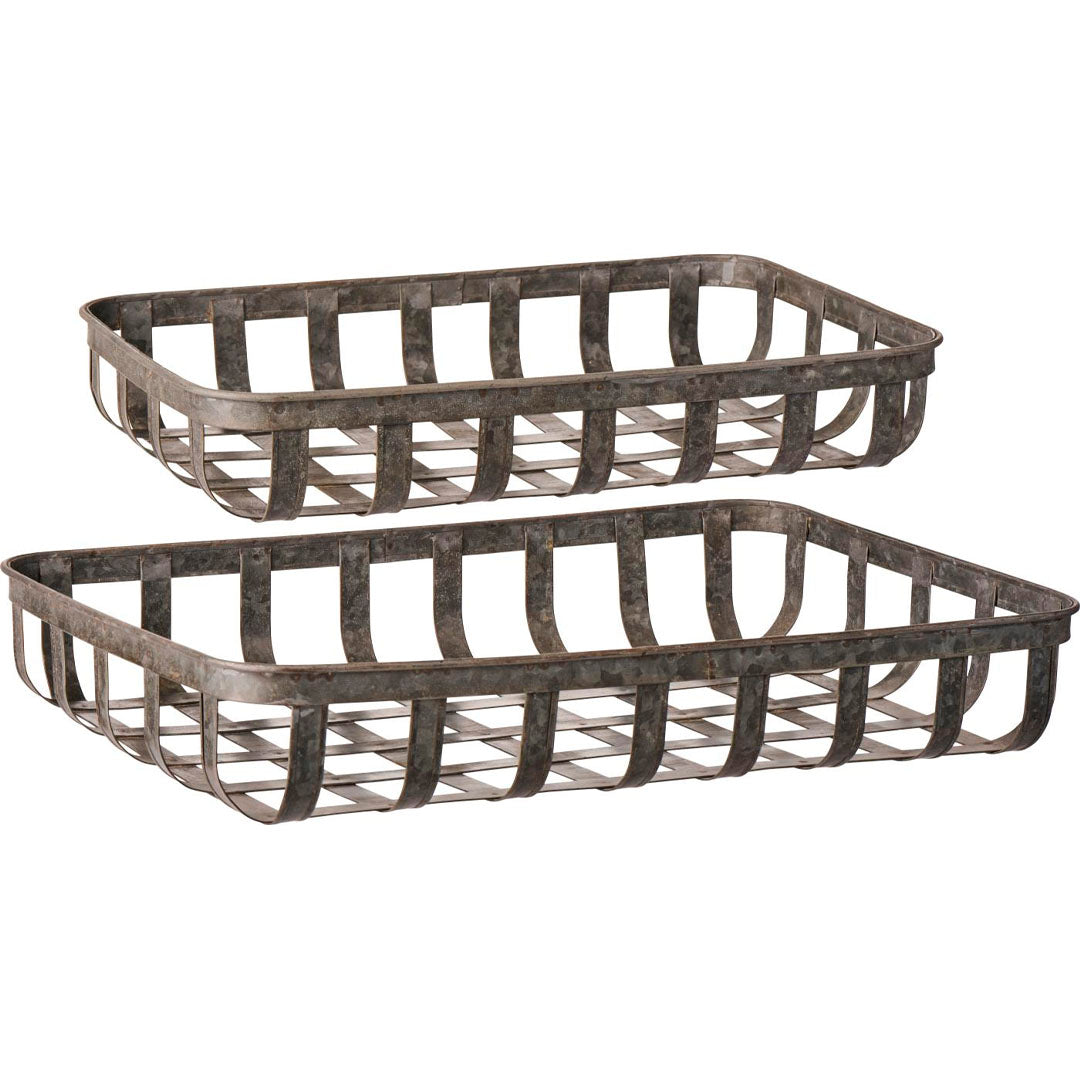 Ib Laursen - Korb-Set aus Metall, 2-teilig