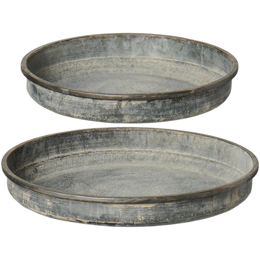 Ib Laursen – Kerzentablett-Set, 2-teilig – rund mit Rand, Urban Garden