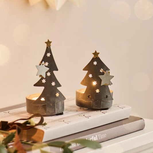 Ib Laursen - Teelichthalter – 2 Stück Weihnachtsbäume