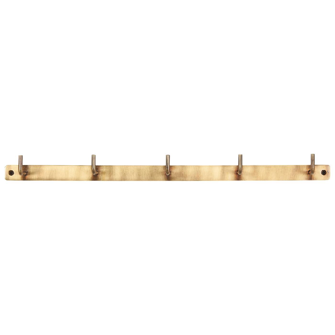 Ib Laursen – Garderobenleiste mit 5 Haken in Antik-Messing-Optik