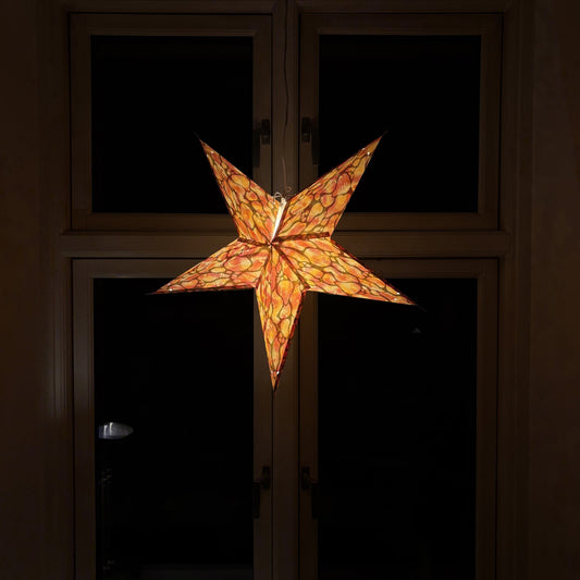 Leela Sternenlampe in Goldtönen, Ø60 cm