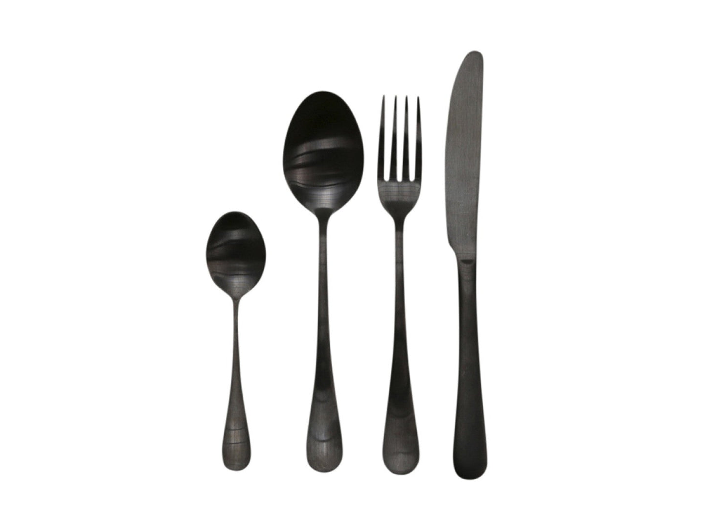 Chic Antique - Nordique Besteckset - 4-teilig, 23 cm, Schwarz Edelstahl