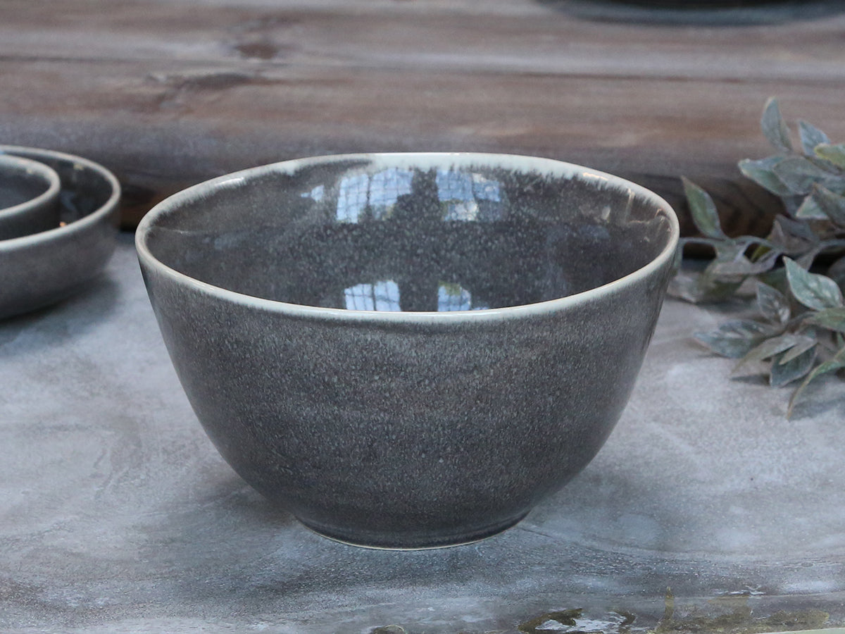 Chic Antique - Calais Schalen Set von 4, Ofenfest, H11/Ø20 cm, Kohle