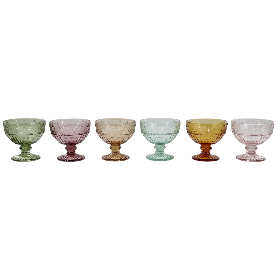 Chic Antique - Saint-Émilion Glas mit Muster - 260 ml - 6 Stück