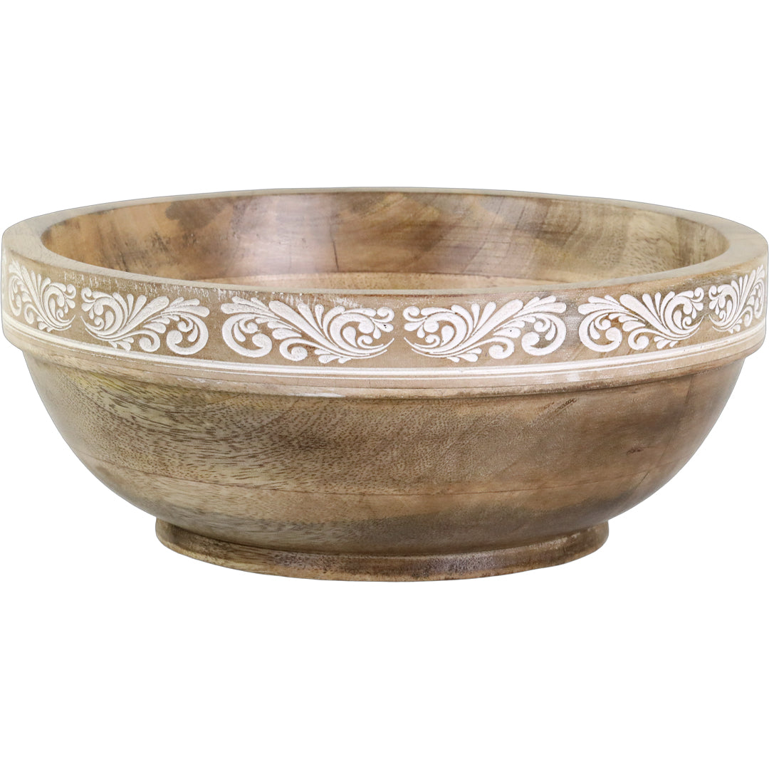Chic Antique – Tours Schale mit Ausschnitt Ø25 cm – Natur Mangoholz