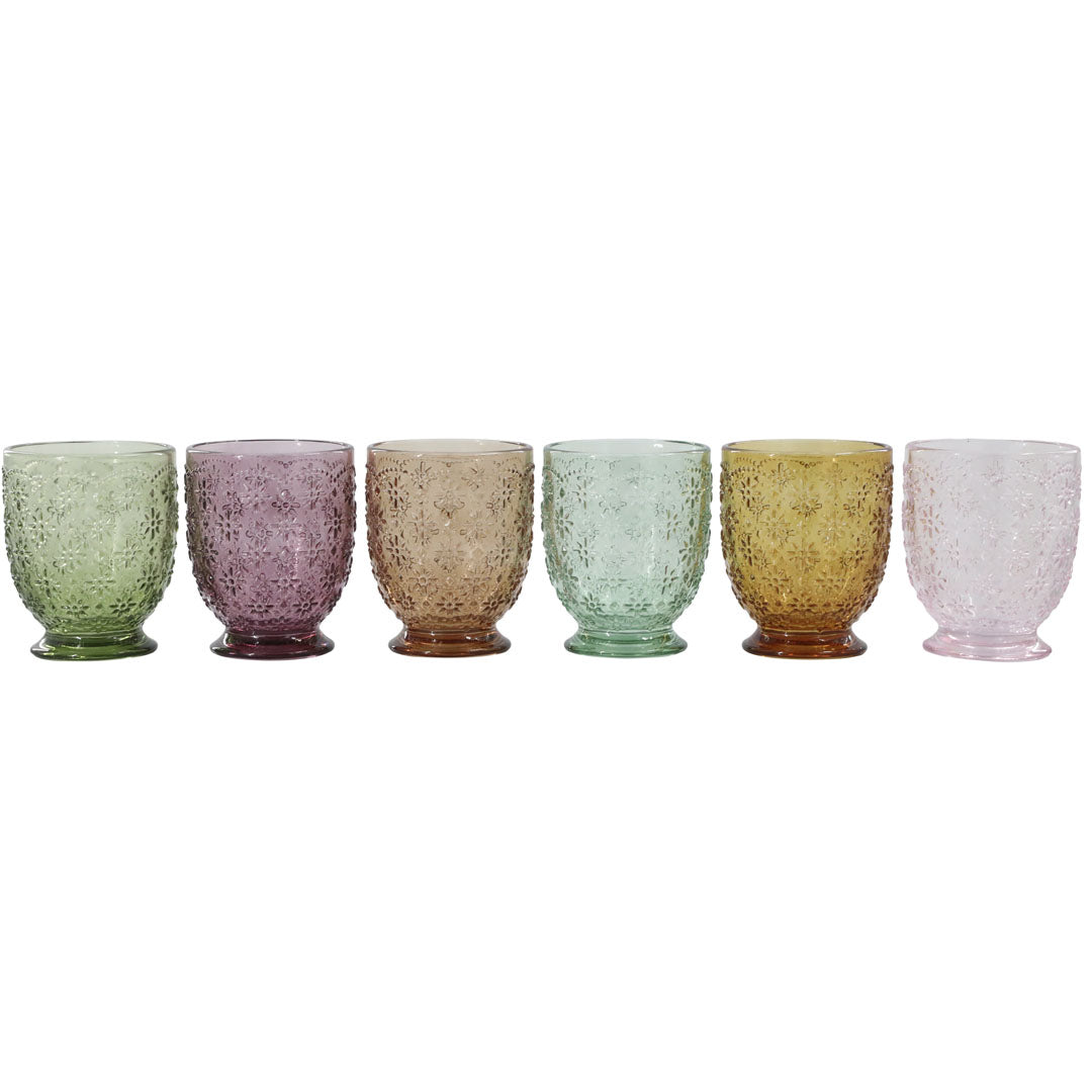 Chic Antique - Saint-Émilion Glas mit Muster - 250 ml - 6 Stück