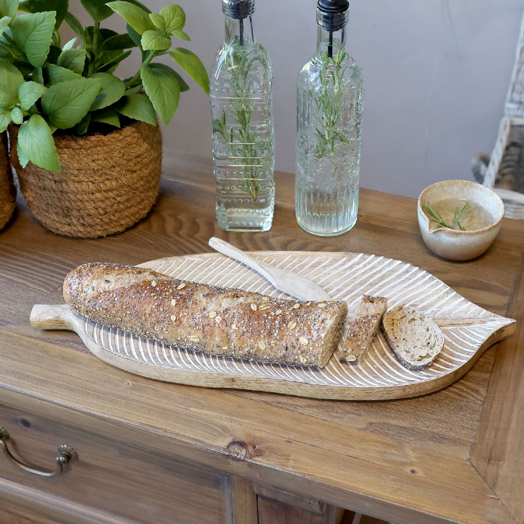 Chic Antique – Tours Glashaube mit Schnitzerei – H21 / Ø27 cm Natur