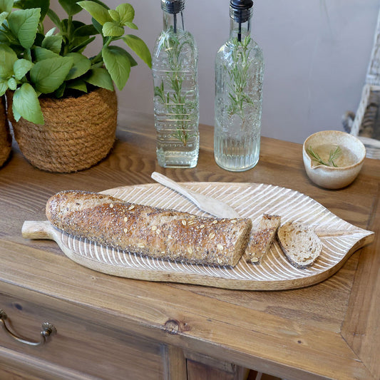 Chic Antique – Tours Glashaube mit Schnitzerei – H21 / Ø27 cm Natur
