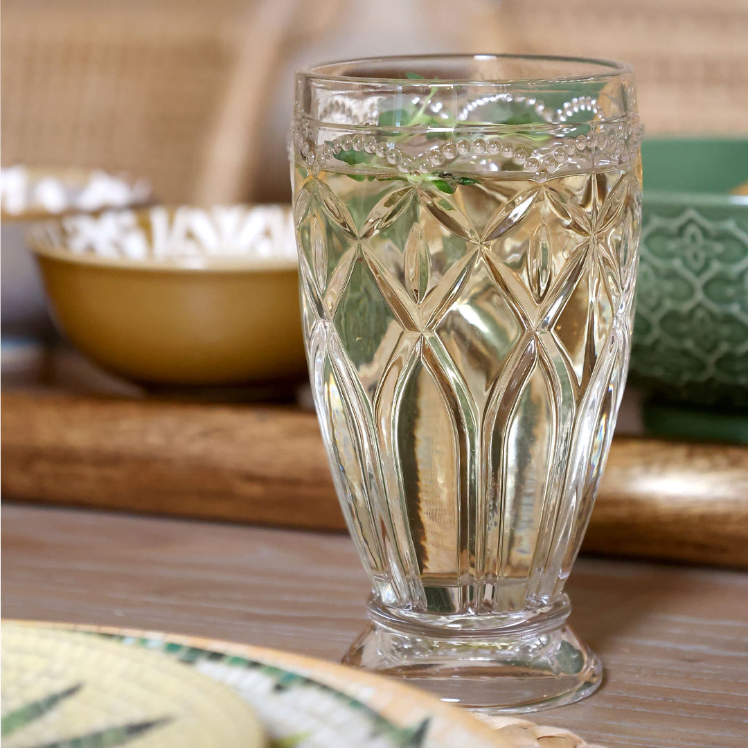 Saint-Émilion Glas mit Muster 350 ml – Klar | 6er-Set