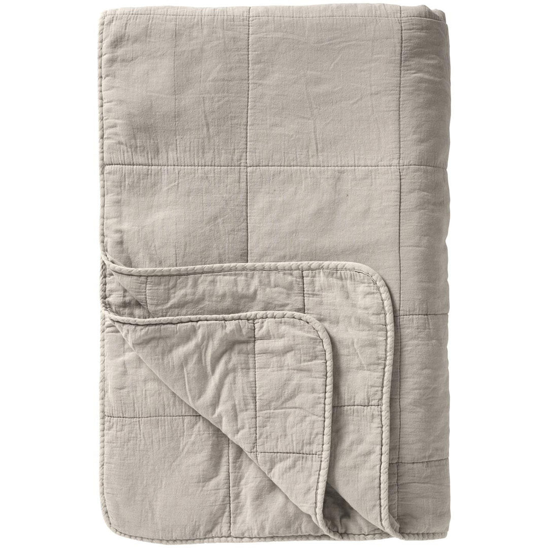 Ib Laursen - Vintage Steppdecke  Quilt - Ash Grey 130x180 cm