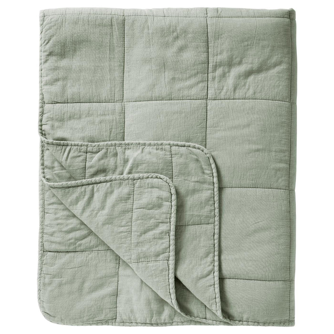 Ib Laursen – Vintage Quilt Bettdecke, Doppelbett – pistazie, 240×240 cm