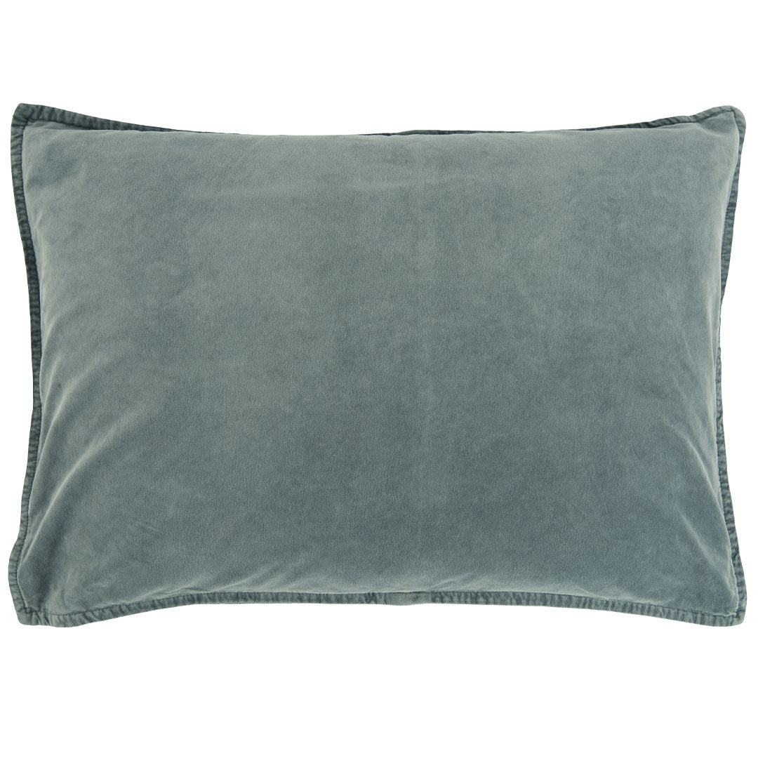 Ib Laursen – Kissenbezug aus Samt Staubblau – 52 x 72 cm