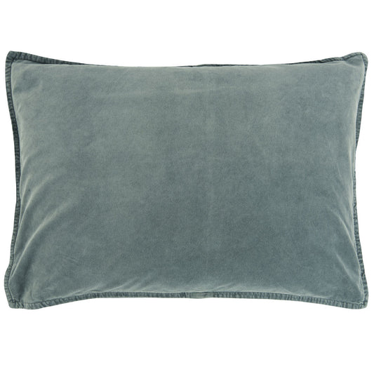 Ib Laursen – Kissenbezug aus Samt Staubblau – 52 x 72 cm