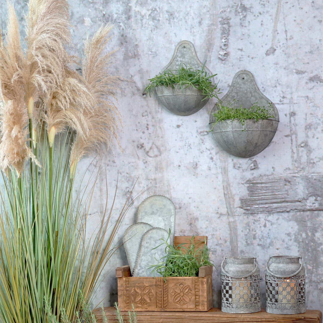 Chic Antique – Wandaufhängung in Antik-Zink – 2er-Set mit rustikalem Charme