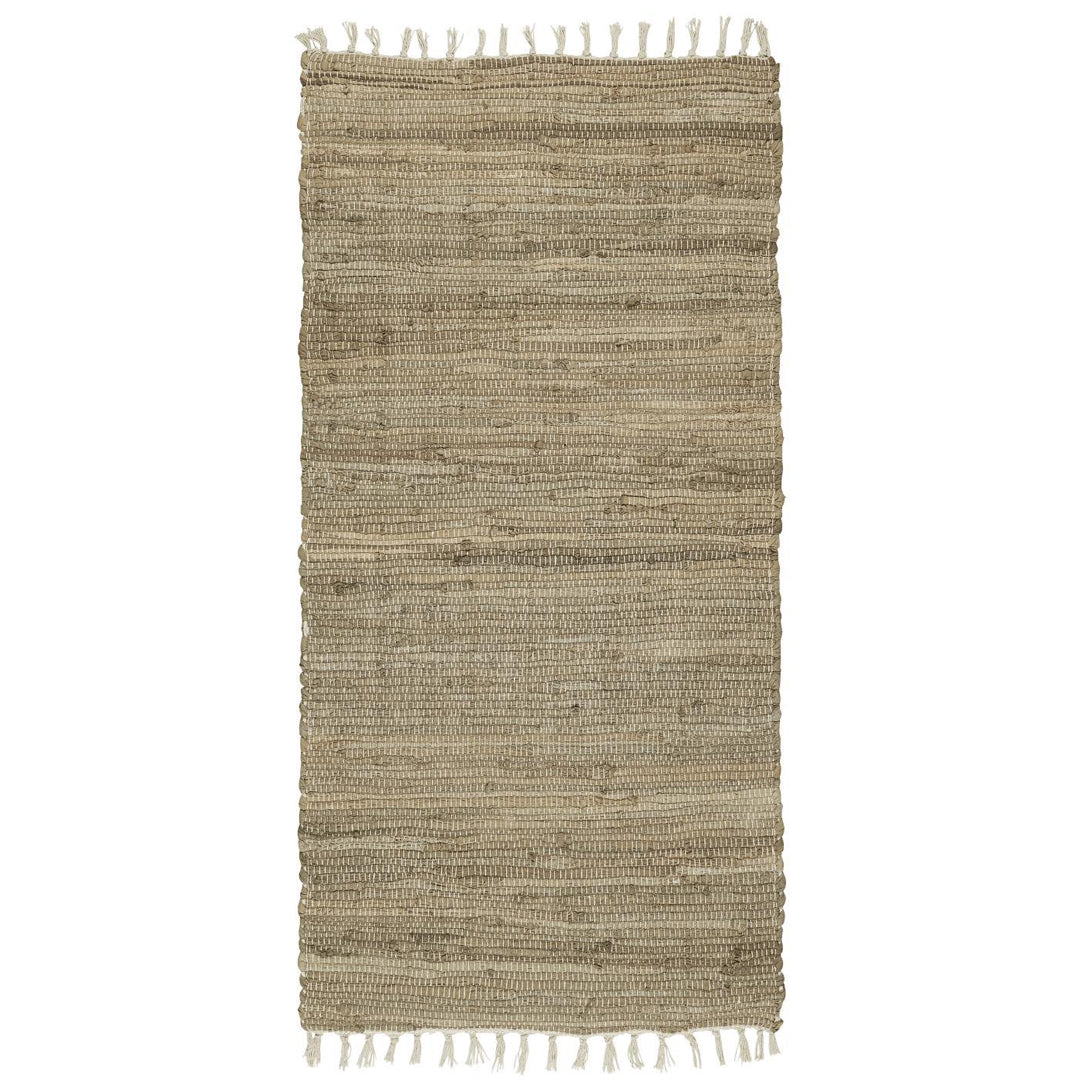Ib Laursen – Flickenteppich – bräunlich/grau, 60 x 120 cm