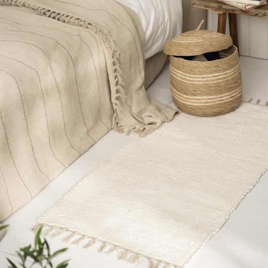 Ib Laursen – Flickenteppich – creme, 60 x 120 cm