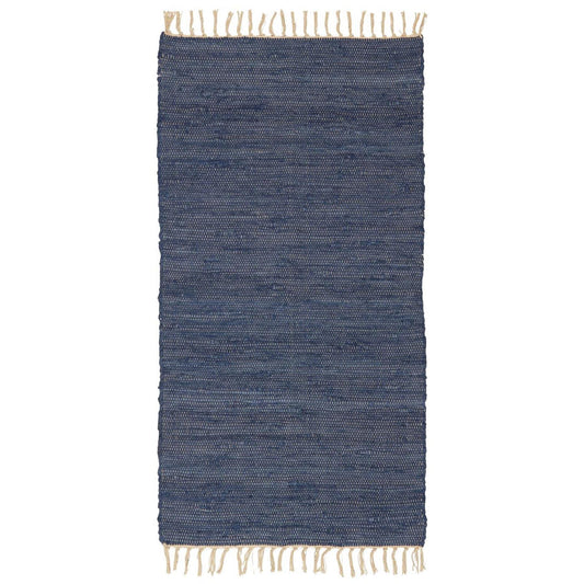 Ib Laursen – Flickenteppich – blau, 60 x 120 cm