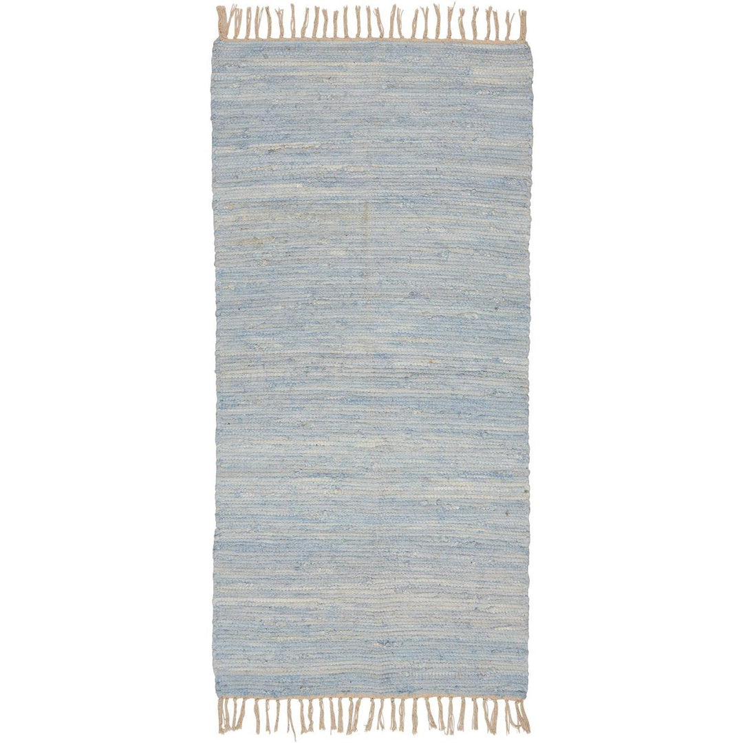 Ib Laursen – Flickenteppich – hellblau, 60 x 120 cm