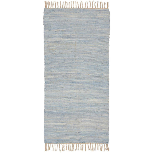 Ib Laursen – Flickenteppich – hellblau, 60 x 120 cm