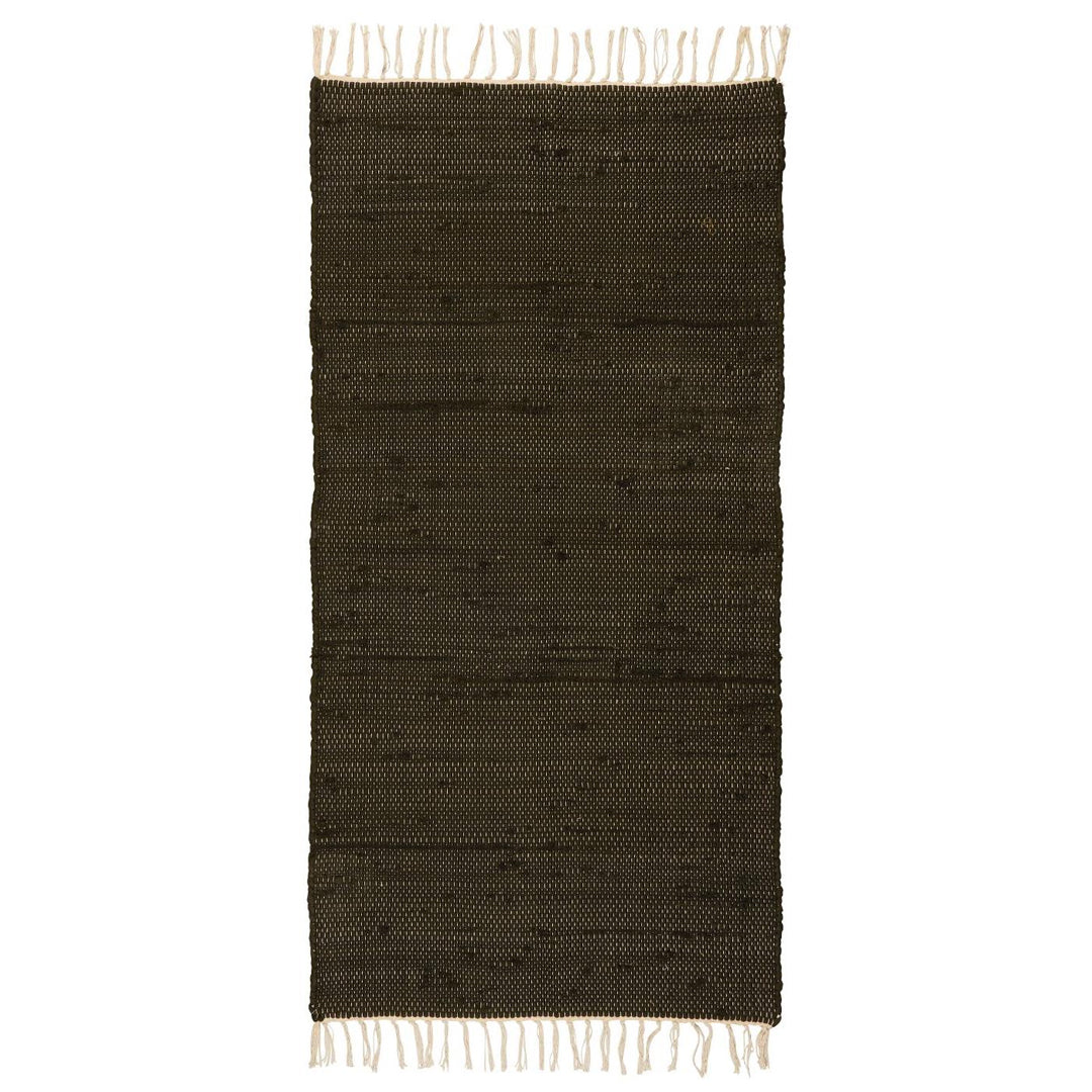 Ib Laursen – Flickenteppich – schwarz, 60 x 120 cm