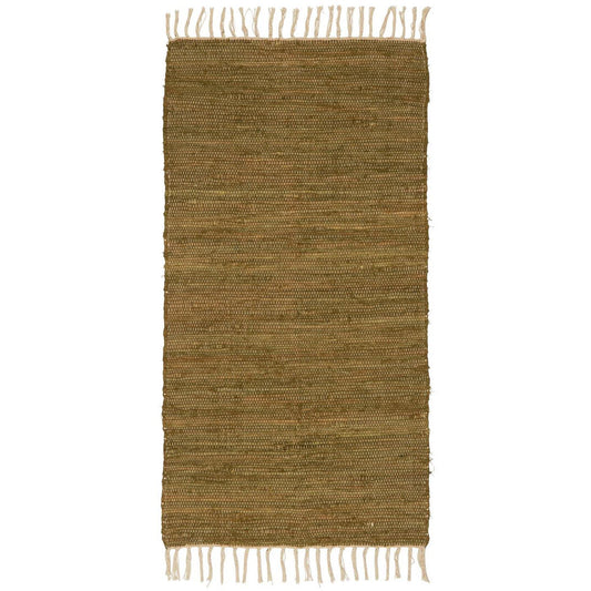Ib Laursen – Flickenteppich – moosgrün, 60 x 120 cm