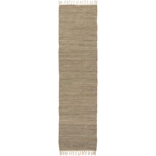 Ib Laursen – Flickenteppich – bräunlich/grau, 60×250 cm