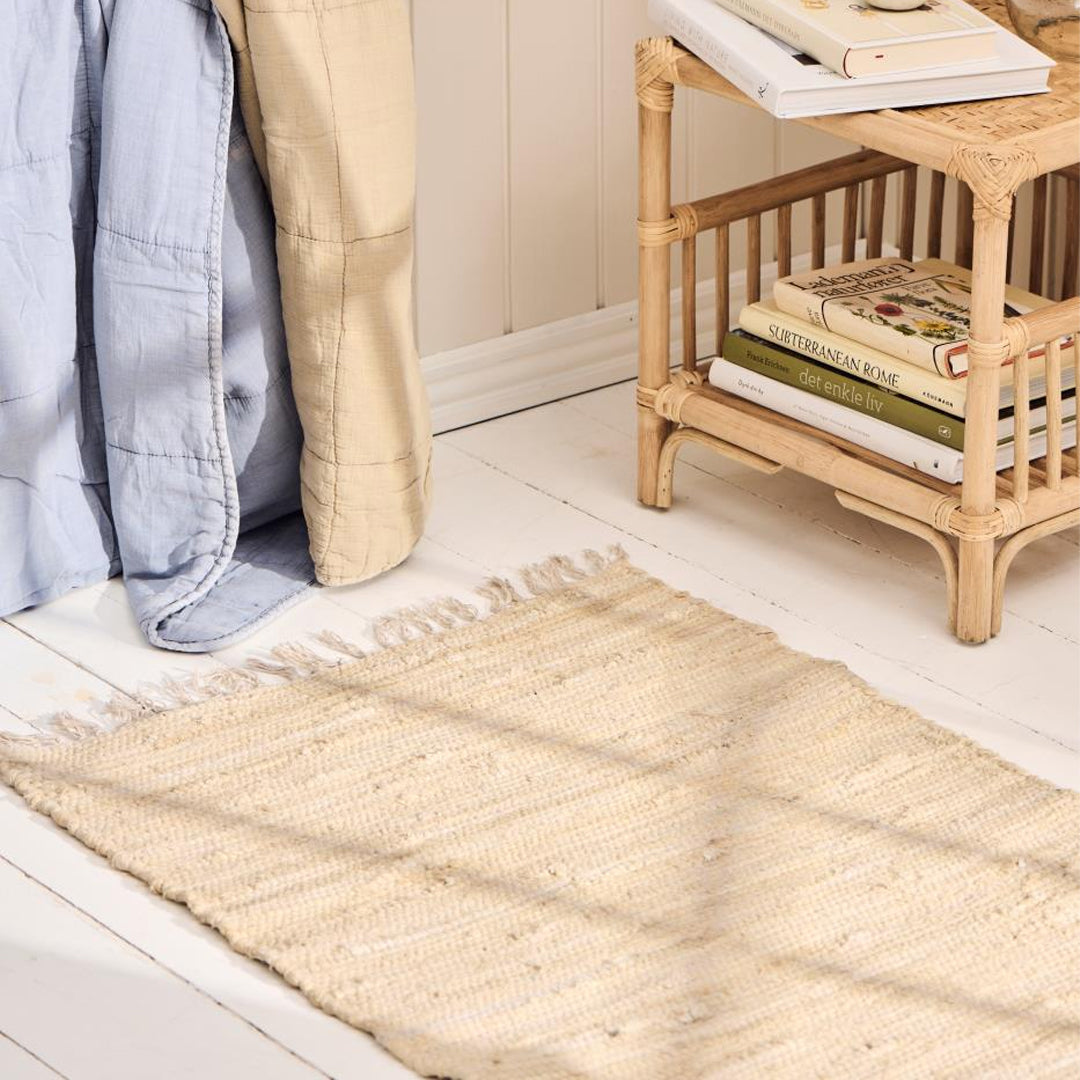 Ib Laursen – Flickenteppich – beige, 60×250 cm