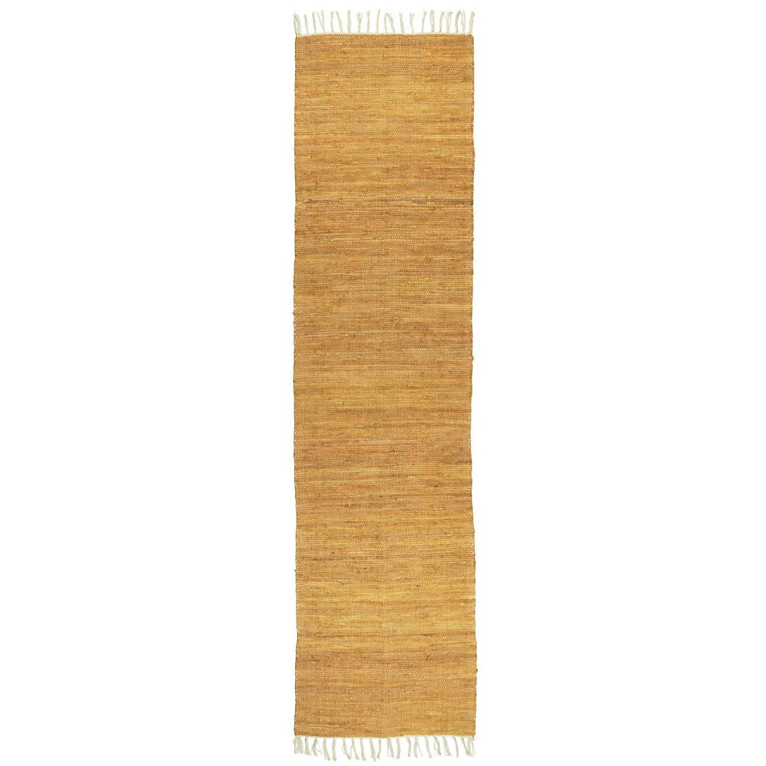 Ib Laursen – Flickenteppich – senfgelb, 60×250 cm
