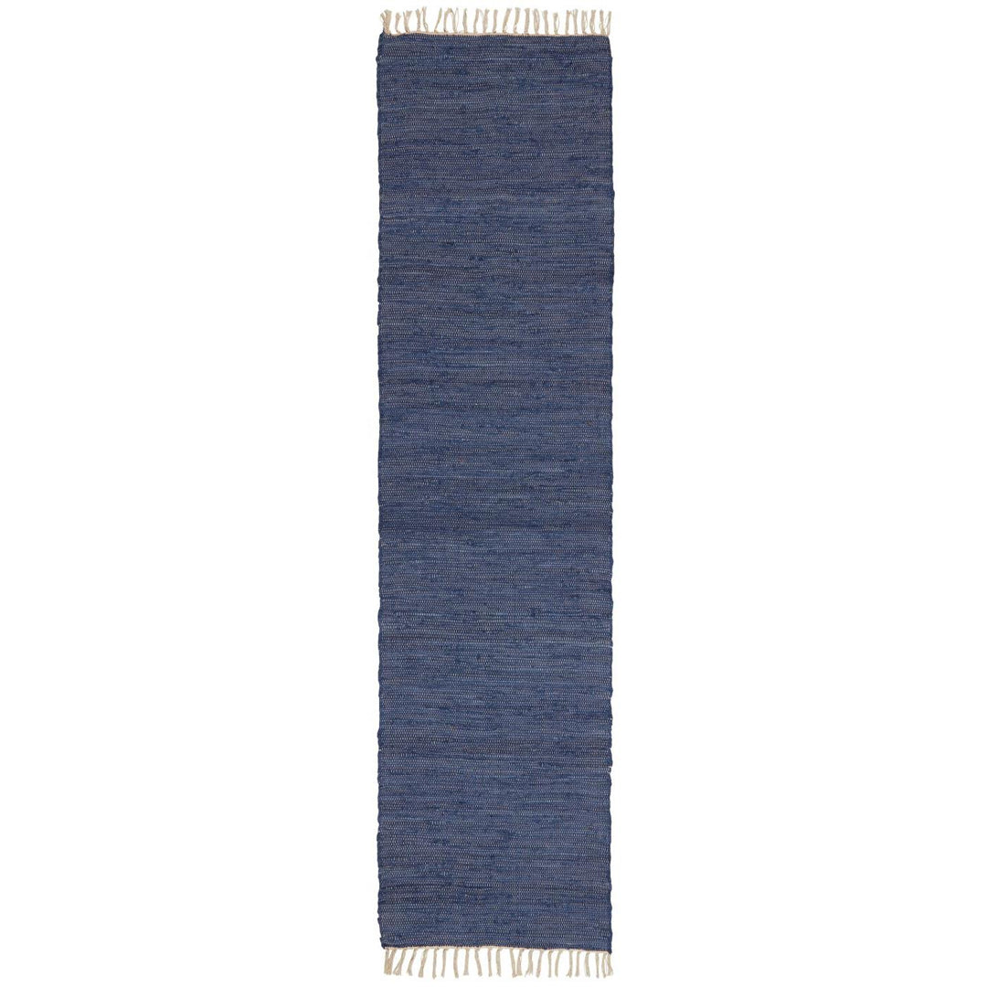 Ib Laursen – Flickenteppich – dunkelblau, 60×250 cm