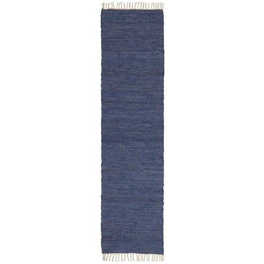 Ib Laursen – Flickenteppich – dunkelblau, 60×250 cm