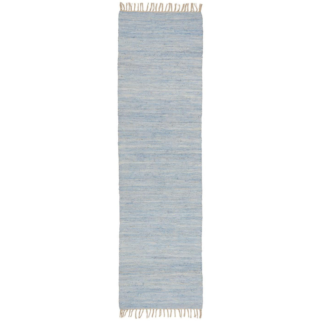 Ib Laursen – Flickenteppich – hellblau, 60×250 cm