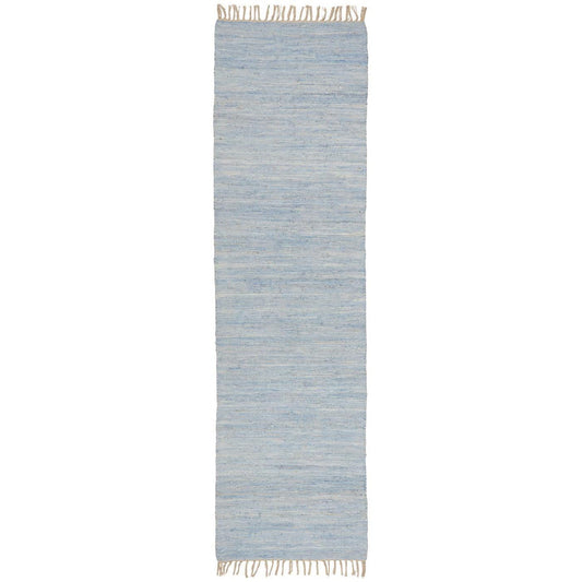 Ib Laursen – Flickenteppich – hellblau, 60×250 cm