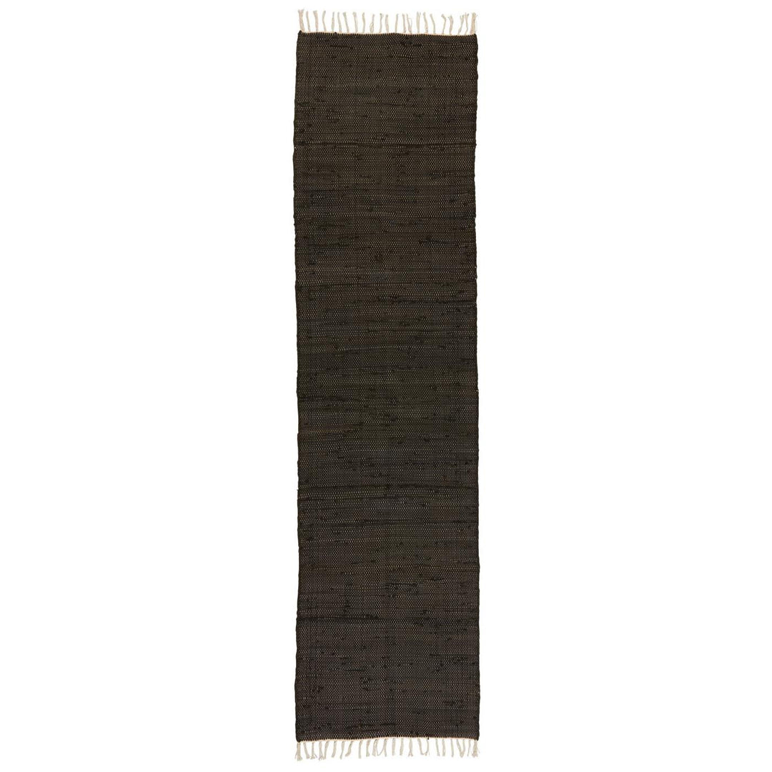 Ib Laursen – Flickenteppich – schwarz, 60×250 cm