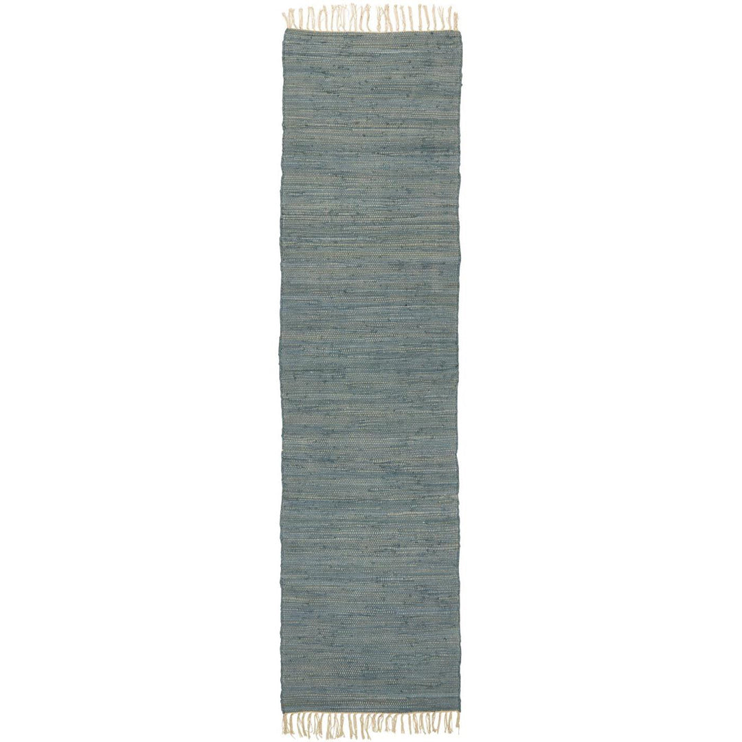 Ib Laursen – Flickenteppich – blau, 60×250 cm