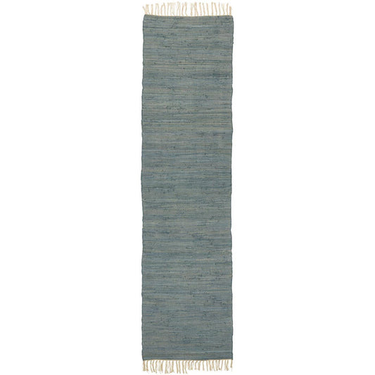 Ib Laursen – Flickenteppich – blau, 60×250 cm
