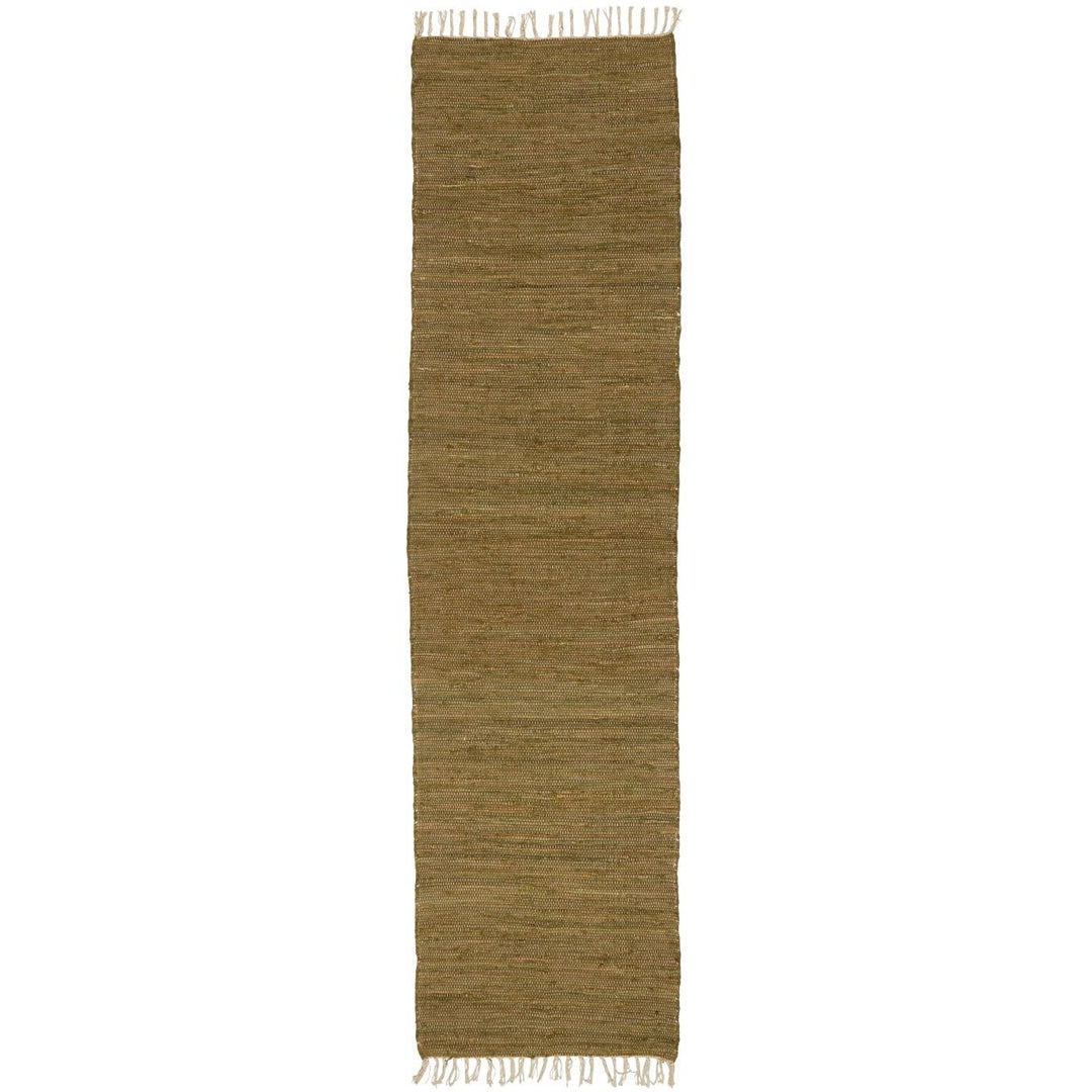 Ib Laursen – Flickenteppich – moosgrün, 60×250 cm