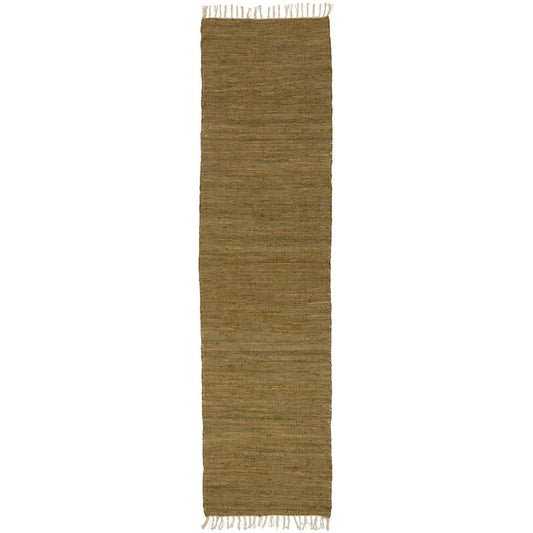 Ib Laursen – Flickenteppich – moosgrün, 60×250 cm