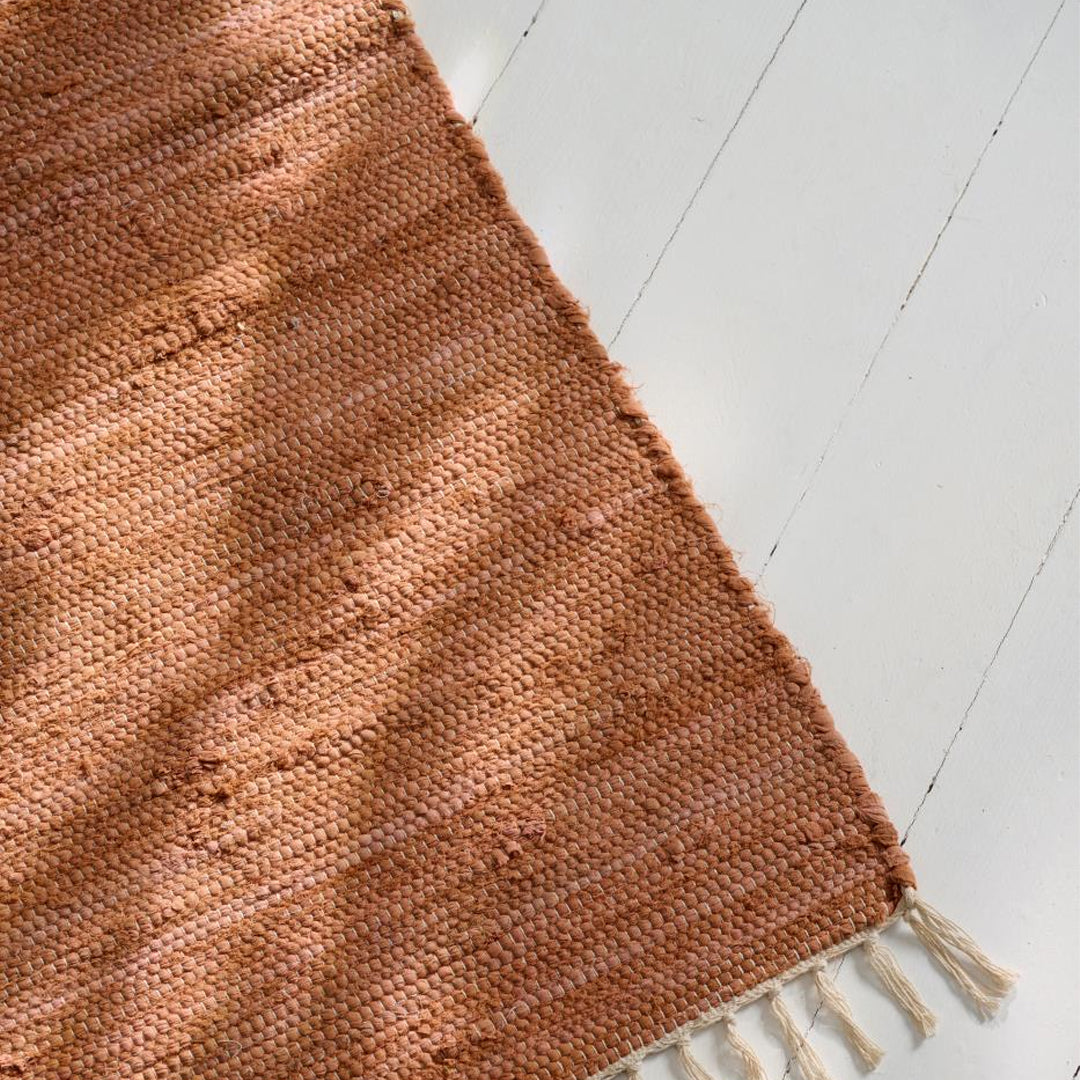 Ib Laursen – Flickenteppich – rostfarben, 60×250 cm