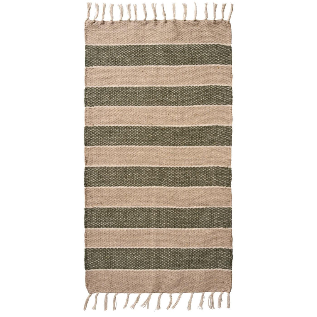 Ib Laursen – Läufer – creme, beige und olivgrüne Streifen, 60 x 120 cm