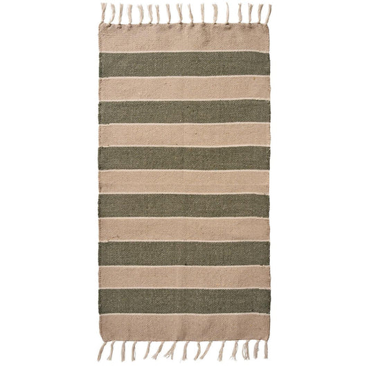 Ib Laursen – Läufer – creme, beige und olivgrüne Streifen, 60 x 120 cm