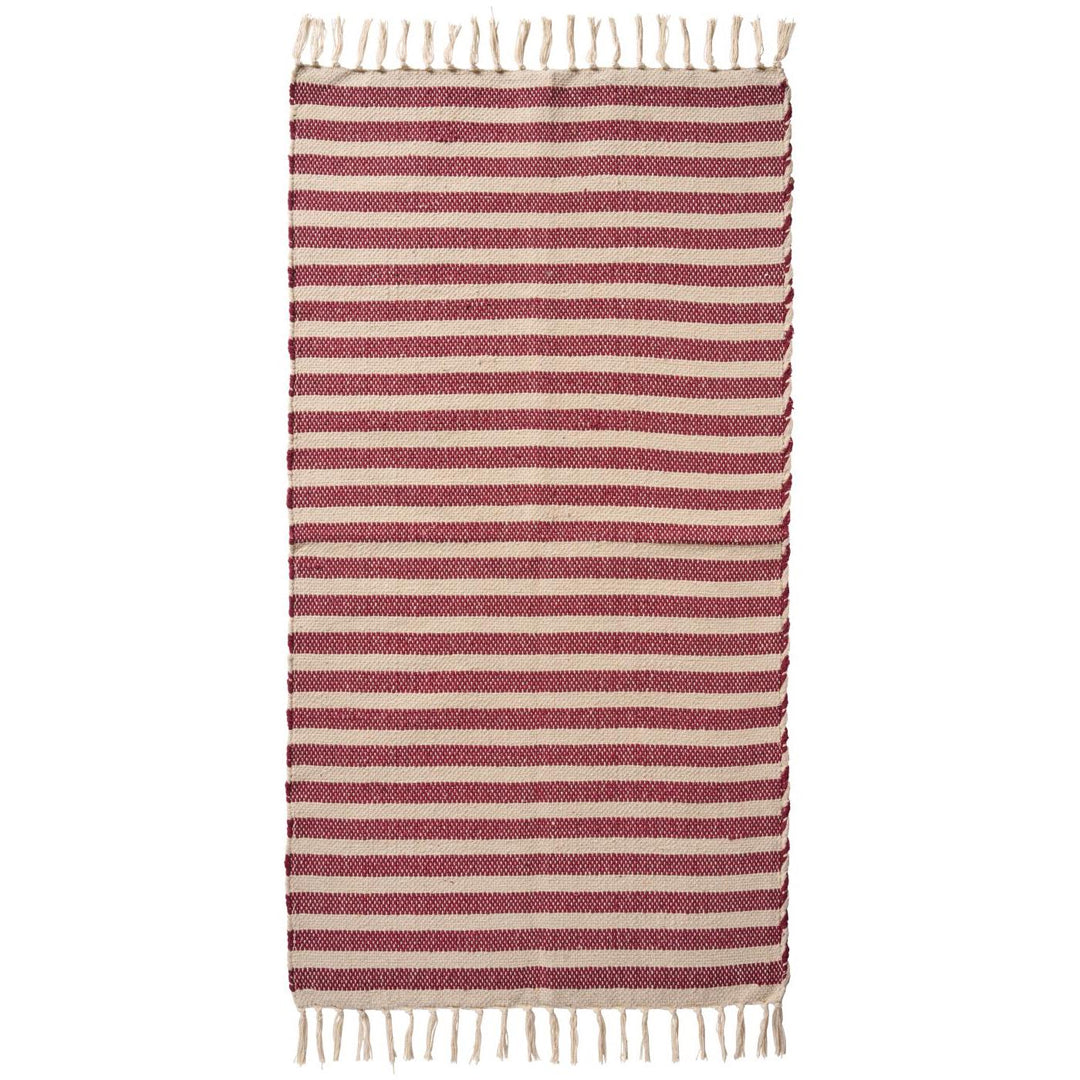 Ib Laursen – Läufer – creme mit roten Streifen, 60 x 120 cm