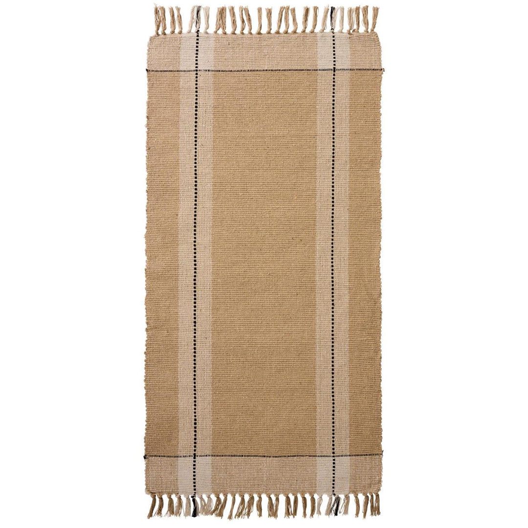 Ib Laursen – Läufer – creme und beige mit schwarzen Streifen, 60 x 120 cm