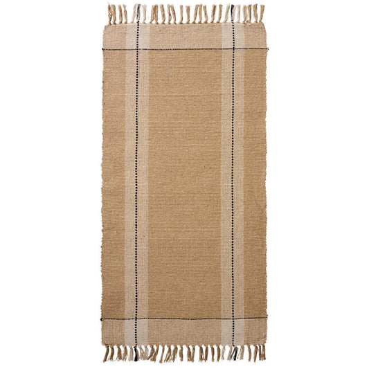 Ib Laursen – Läufer – creme und beige mit schwarzen Streifen, 60 x 120 cm