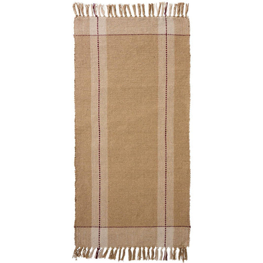Ib Laursen – Läufer – creme und beige mit roten Streifen, 60 x 120 cm