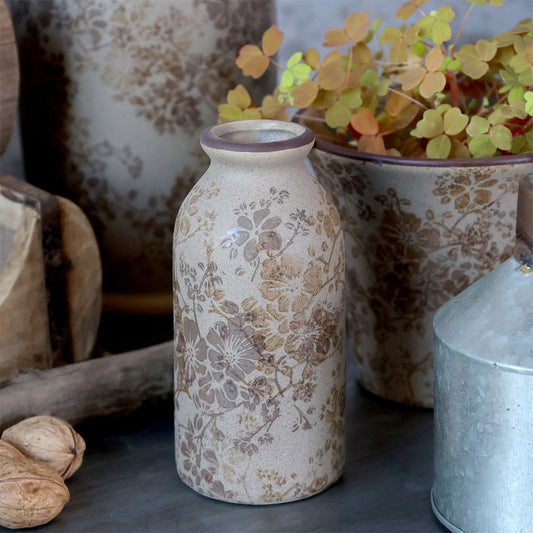 Chic Antique – Melun Flasche klein, H15,5/Ø7,5 cm, Latte